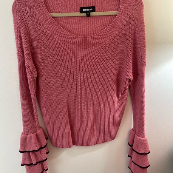 Express Ruffle Sleeve Sweater - Picture 2 of 3
